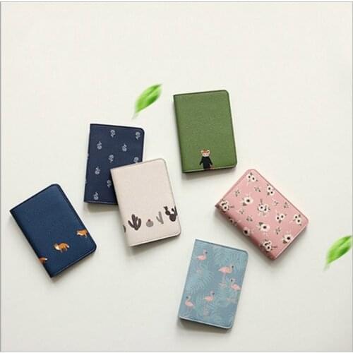 2020 Korea Cute Little Fresh Animals And Plants Firebird Travel Passport Holder Short Passport Set ID Package Passport Package