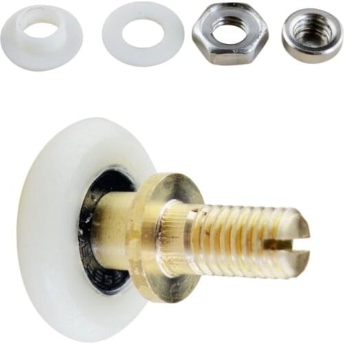 Shower room 20/23/25/27mm OD pulley roller for sliding glass door wheels nylon roller copper wheel bathroom roller wheel