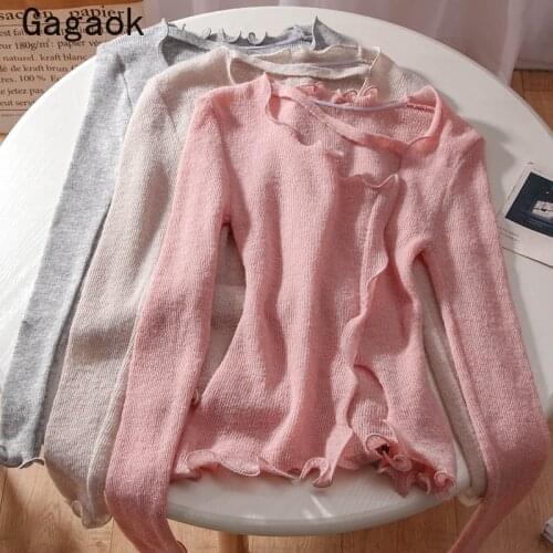 Женские трикотажные футболки Gagaok China At AliExpress