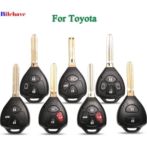 Bilchave 2/3/4 Buttons For Toyota Corolla Camry Reiz RAV4 Crown Avalon Venza Matrix FOB Remote Car Key Shell Case With Blade