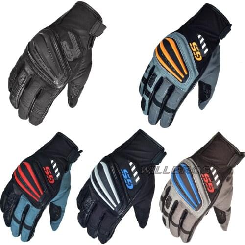 Rallye 4 GS Leather Gloves For BMW Motorrad Motorcycle Guantes Willbros Motorbike Scooter Street Moto Luvas Unisex Mens