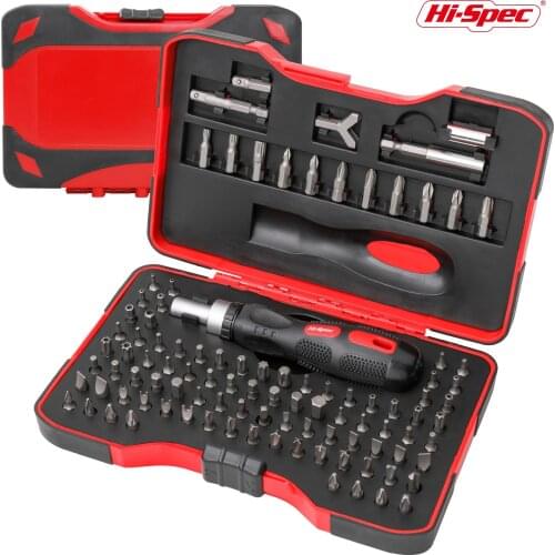 Hi-Spec 101pc Security Bit Set CRV 25mm Length Screwdriver Bit Set Torx Star Tamper Screws Hex Key Phillips Slotted Tri Wing