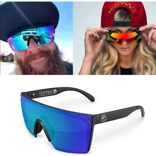 2021 NEW High quality luxury Heat Wave brand sunglasses square Conjoined lens Goggles Women men sun glasses oculos