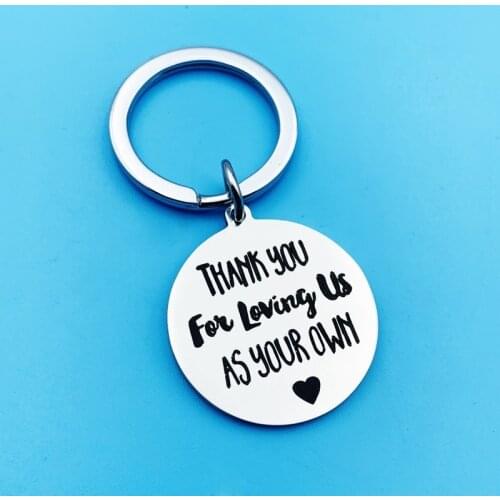 Oeinin Creative Keychain Man Thank You For Loving Us As Your Own Key Chain Bags Boy Letter Color Key Ring Alloy Pendant Brelok