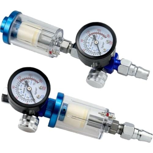 High Quality Spray Gun Air Regulator Gauge Water Oil Trap Filter Separator Auto Repair Painting Tool HVLP 0-0.7mpa For Airbrush