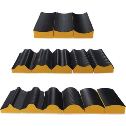 Polishing Blocks 14 or16 pcsGrooves Special-shaped Polishing Chassis Suction Cups Self-adhesive Flocking Sandpaper Sticky Disks