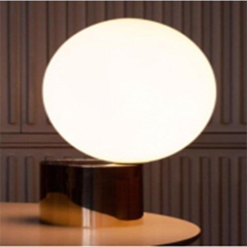 Modern Led Glass Ball Table Lamp Night Lighting Living Room Bed Head Simple Post Nordic Metal Glass Ball Table Lamp lustre