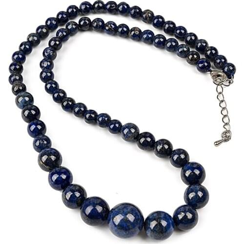 Deep blue with mysterious style stone beads Created for handmade diy Lapis Lazuli necklace for women party gifts