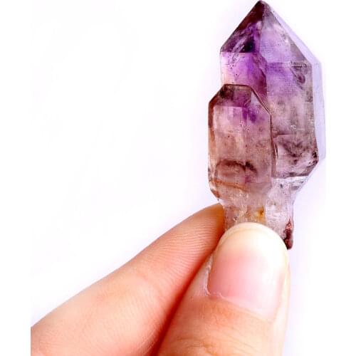 1PC Rare Natural Rough Super Seven Skeletal Bone Crystal Scepter Purple Rock Stones Quartz Raw Specimen Pendant Healing Decor
