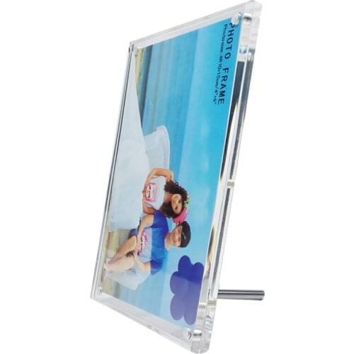 2 units/pack ) Free Standing Screw Lucite Perspex Photo Picture Frame Holders Wedding Photo Frames PF055