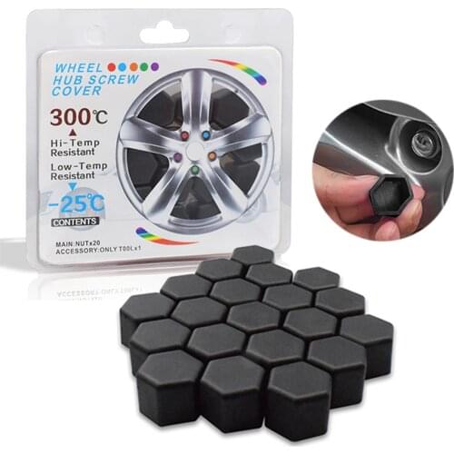 20pcs 19mm Auto Hub Screw Cover Dust Proof Car Wheel Nut Caps Car Wheel Auto Hub Screw Cover Special Socket Car Decoration