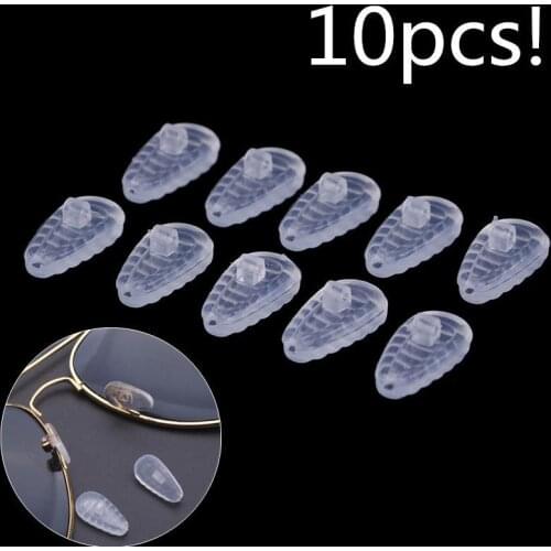 New Style 5Pairs/10pcs Waved Air Chamber Silicone Anti Slip Soft Nose Pads For Glasses Sunglasses