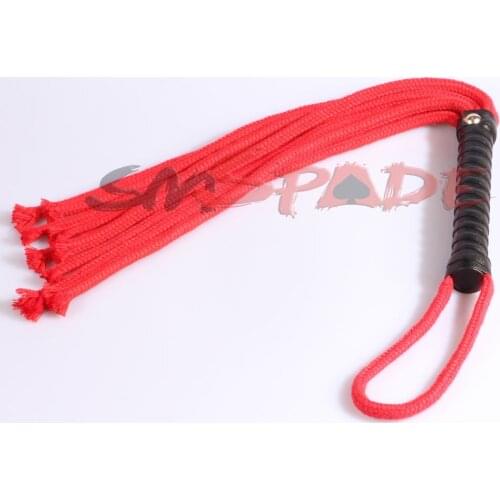 50cm Cotton rope red flogger, spanking whip, adult flirting man-made knout sex toys
