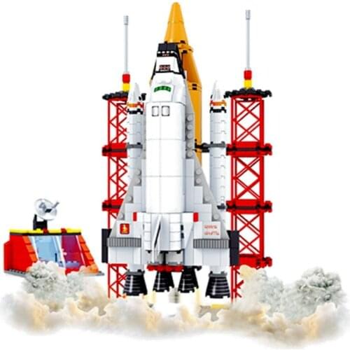560Pcs City Spaceport Space The Shuttle Launch Center Bricks Building Block Educational Toys For Children