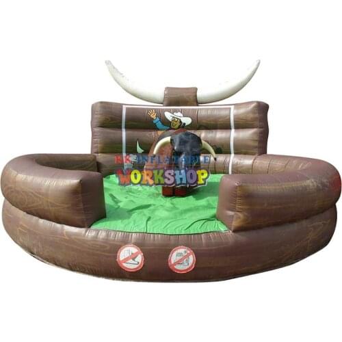 5X5m Mechanical Bull Rodeo Inflatable Games Sport Rodeo Bull Inflatable For Kids/Adults