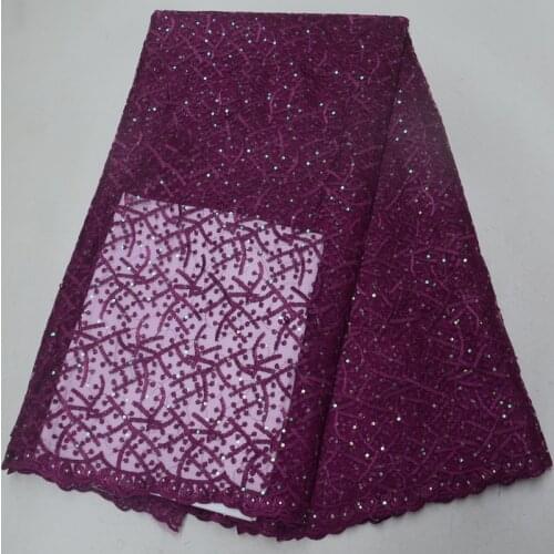 8 colors (5yards/pc) delicate embroidered African tulle lace fabric with lots of stones French net lace for party dress FLP137