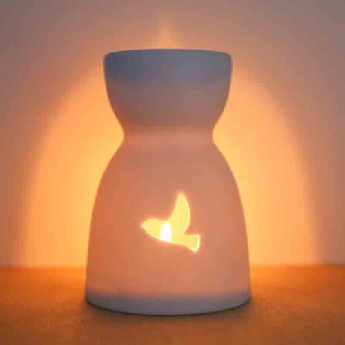 Hollow Peace Pigeon Aroma Burner Essential Oil Lamp Candle Holder Household Bedroom Ceramic Aromatherapy Furnace Home Decor