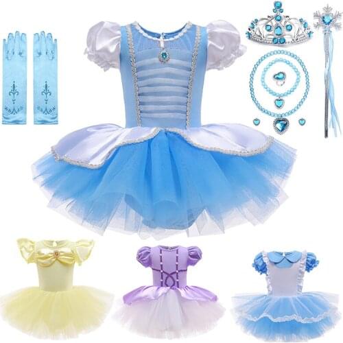 2021Ballet Tutus for Girls Snow White Dress Up Clothes for Kids Girls Tutu Dress for Girls Dance Cosplay Ballet Bodysuit