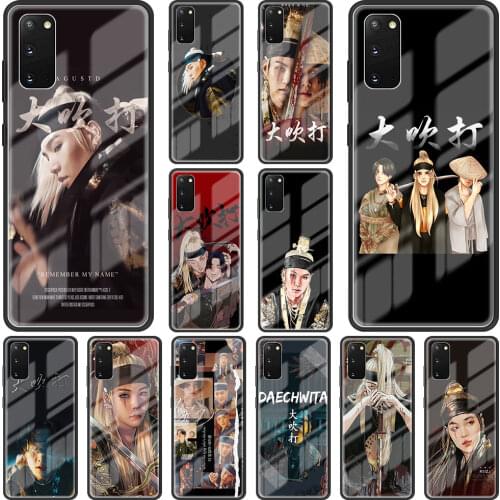 Agust D Suga Kpop Boy Group Tempered Glass Case for Samsung S20 FE S8 S9 S10 Plus S10Lite S10e S20 S21 Ultra Phone Cover Coque