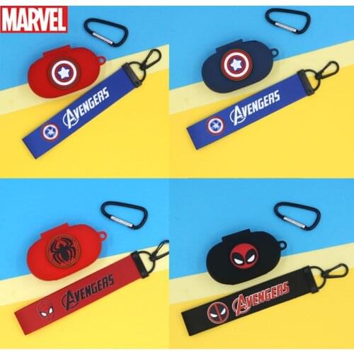 Marvel Cool Earphone Case For Samsung Galaxy Buds/Buds+ Silicone Wireless Bluetooth Earphone Case Shell Charger Box With Lanyard