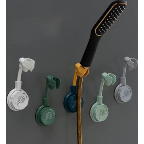 360° Shower Head Holder Punch-Free Adjustable Wall Mounted Adjusting Bracket Base Mount Brackets Bathroom Accessories