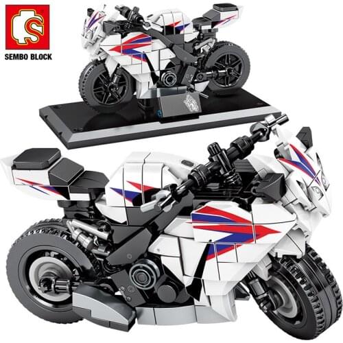 Sembo City Off-road Motorbike Model Building Blocks Electric MOC Racing Motorcycle Car Assemble Bricks Toys For Children Gifts