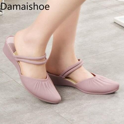 Summer fashion Semi-Slippers One Word with Toe Box All-Match Lazy Indoor and Outdoor comfortable Leisure Korean Style Fairy Shoe