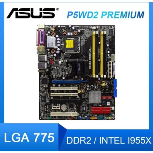 ASUS P5WD2 Premium 775 stitch luxury PC Motherboard DDR2 Original Desktop Motherboard Set
