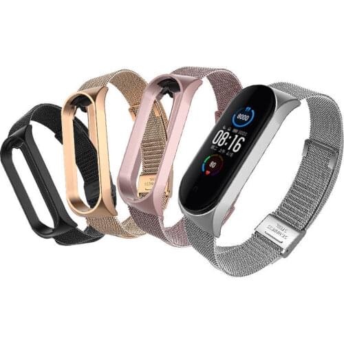 Metal Strap For Xiaomi Mi Band 5 Bracelet Wrist Band Stainless Steel Miband 5 For Xiaomi Mi Band 4 3 5 Strap Smart Pulseira
