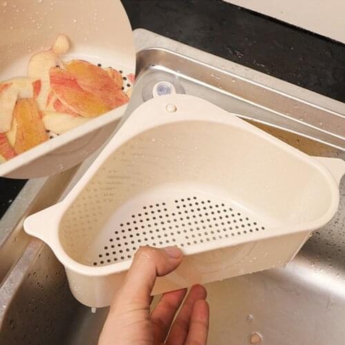 3Colors Multifunctional Bathroom Storage Organizer 1Pcs Drain Basket Bowl Sponge Holder Corner Sink Drain Kitchen Supplies