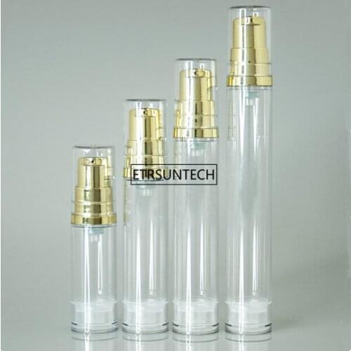 500pcs 15ML 10ML 5ML Airless Lotion Pump Bottle Emtpy Refillable hand cream bottle With lotion pump F3809