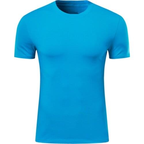 Custom Men Clothing Tops Sky Blue Short Sleeve