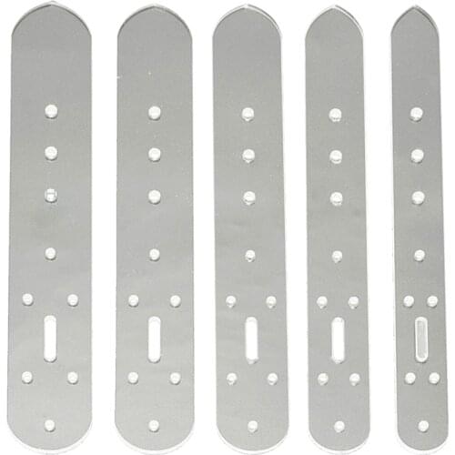 5Pcs Set Acrylic Leather Belt Buckle Head End Templates Stencil Tool