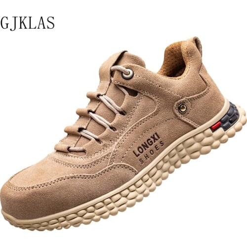 New Safety Shoes for Men Work Safety Boot Steel Toe Safety Shoes Puncture-Proof Work Sneakers Indestructible Shoes Work Footwear