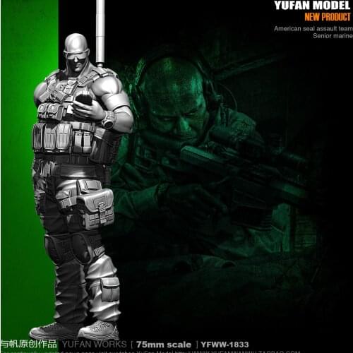 Yufan Model Original 75mm Figure U.s. Sniper Resin Soldier Model Kit YFWW-1833