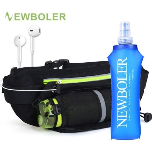 Running Waist Belt Bag Marathon With Soft Flask For 4.8-6.6 inch Phone Sports Trail Running Bag Men Women Fanny Pack