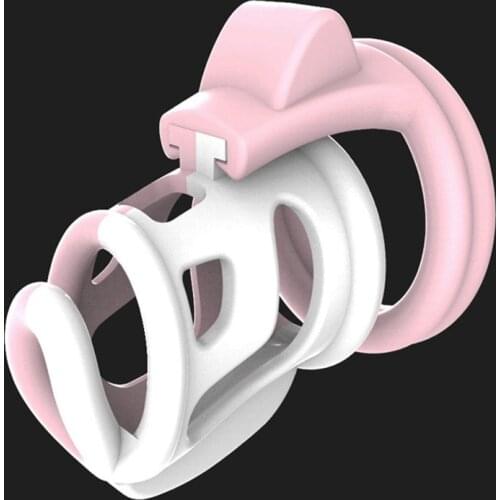 Pink Male Chastity Cock Cage Bird Penis Sleeve With 4 Size Rings Adult Games BDSM Sex Toys For Men Toys for Adults 18