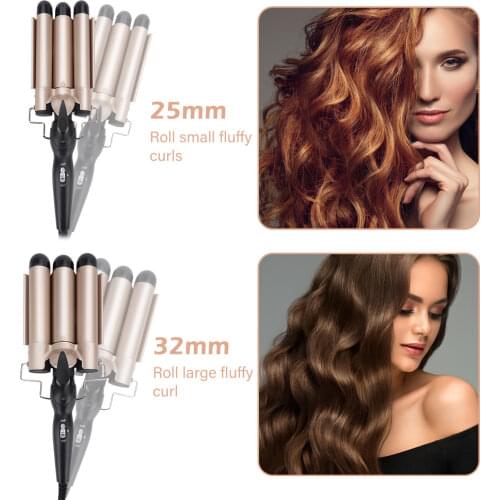3 Tubes Hair Curling Iron 25 32mm Electric Hair Curlers Wave Hair Style Triple Barrel Egg Roll Hair Styling Beauty Hair Device