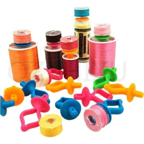 12 Pieces Silicone Bobbin Holder Holders Keeping Bobbin Thread Tails Under Control Sewing Tools Bobbin Clamps Clips Holders