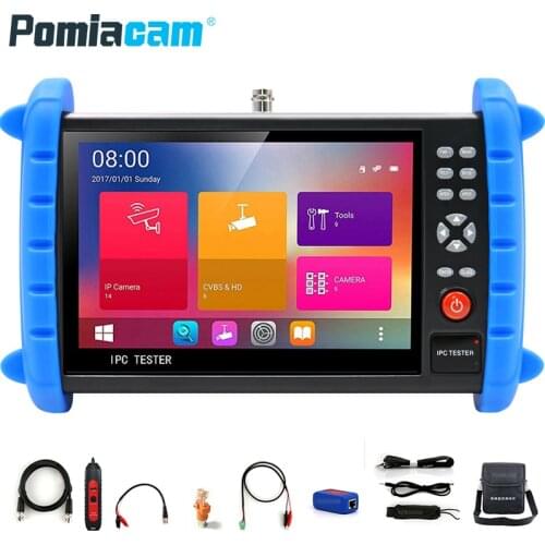 IPC-X H.265 4K IP CVBS Camera tester Monitor optional AHD TVI SDI CVI,Cable tracer,TDR Breakpoint Test Port,Optical power meter