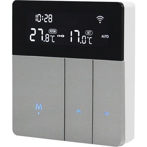 I8HGE Tuya WiFi Intelligent Temperature Controller Thermostat Backlight Brightness Automatic Adjustment Away Mode Mobilephone