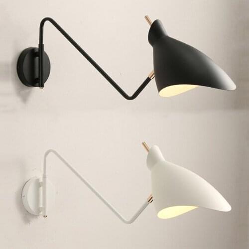 Loft Vintage industrial jielde long Arm adjustable Wall Lamp Reminisce Retractable E14 LED wall lights for bedroom living room