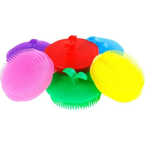 1pc Shampoo brush Comb Massage Brush Hair Handheld Silicone Head Shampoo Scalp Washing Scalp Cleanse Comb Deep Care