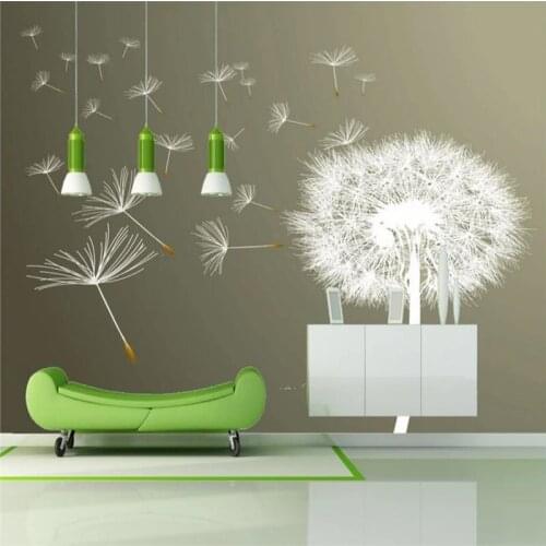 3D wallpaper white dandelion modern minimalist background wall professional making mural photo wallpaper