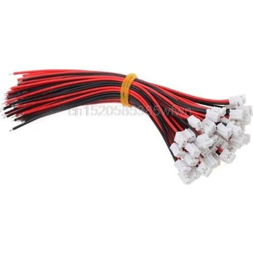 50 SETS Mini Micro JST 2.0 PH 2-Pin Connector Plug with Wires Cables 120MM 26AWG