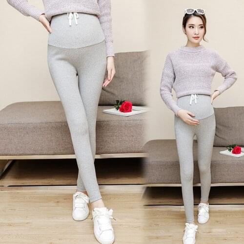 6621# Maternity Pants Cotton Spring Autumn Adjustable Elastic Waist Belly Support Pants Maternity Leggings Maternity Trousers