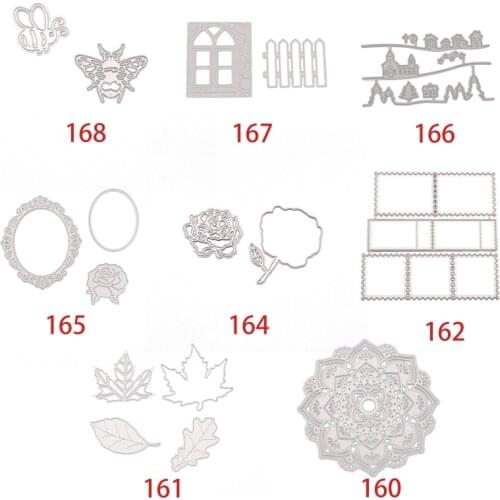 8 Types Metal Cutting Dies Stencil Scrapbooking DIY Album Stamp Paper Card Embossing Decor Craft New for 2020