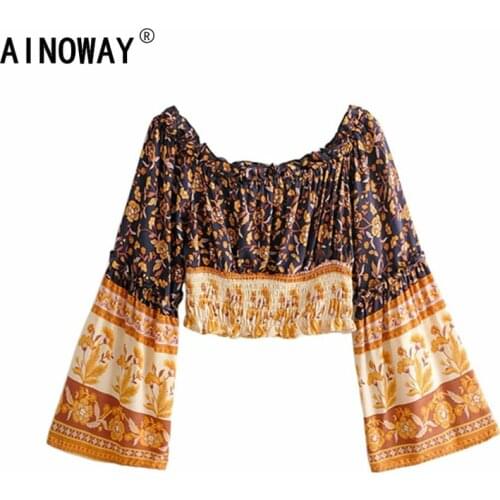 Ainoway Off Shoulder Blouses
