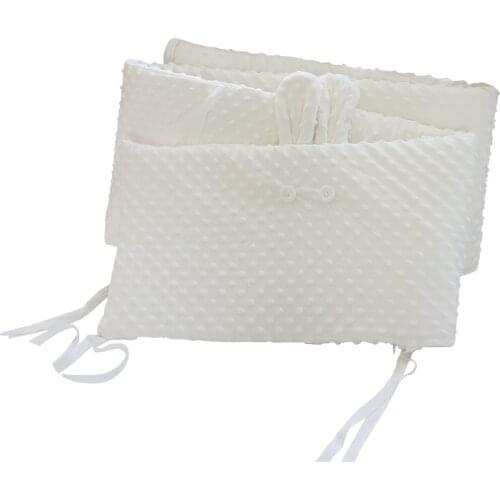 One Piece 2M Baby Crib Bumper Bubble Fleece Thicken Soft Fabric Crib Around Cushion Cot Protector Pillows Newborns Room Fun