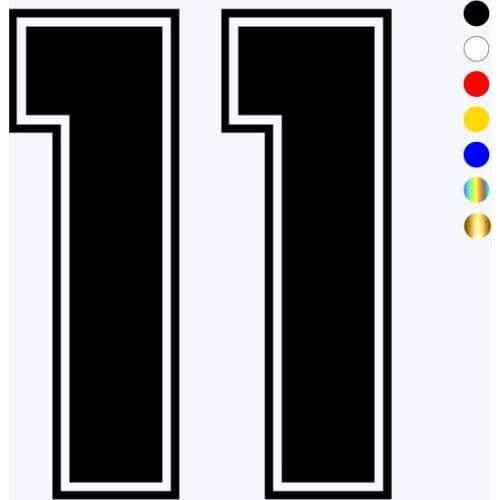 CK20234# Funny Vinyl Decal Number 11 Car Sticker Waterproof Stickers on Truck Bumper Rear Window